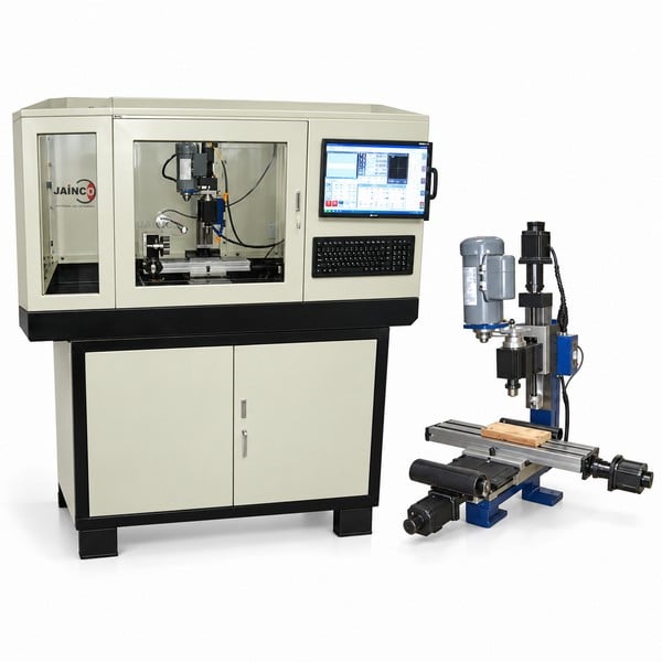 CNC Milling Machine with Cabinet and PC